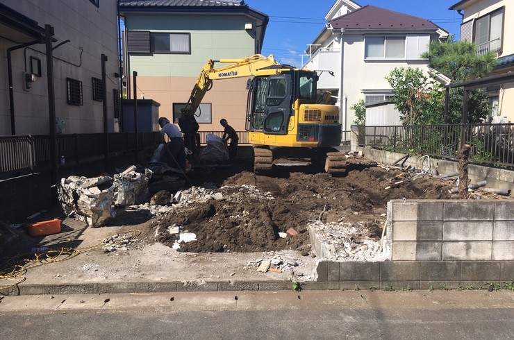 解体工事中写真