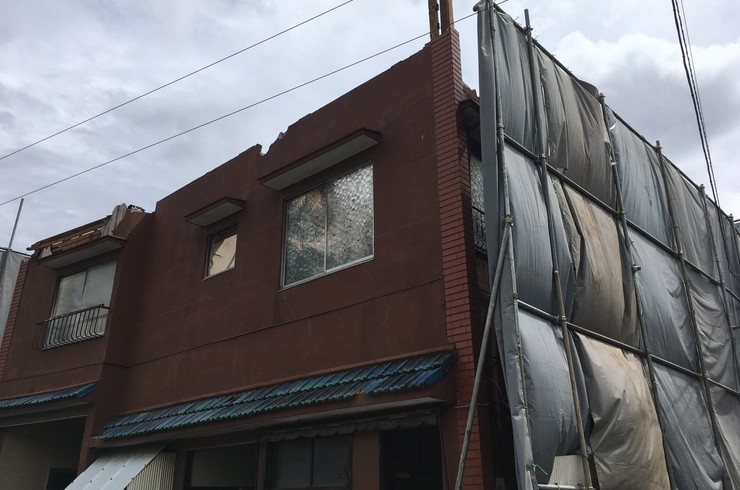 屋根解体後写真