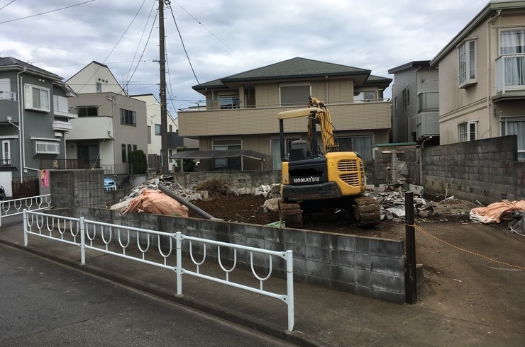 基礎解体工事中