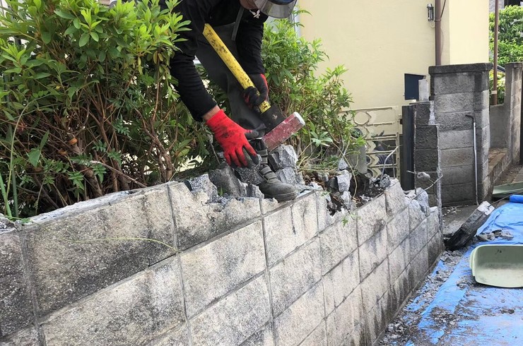 神奈川　ブロック塀